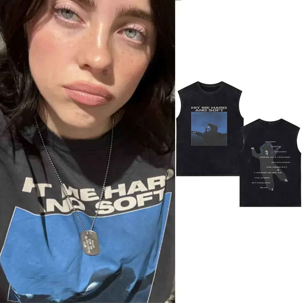 Billie eilish Hit me hard and soft vest top oversized sleeveless