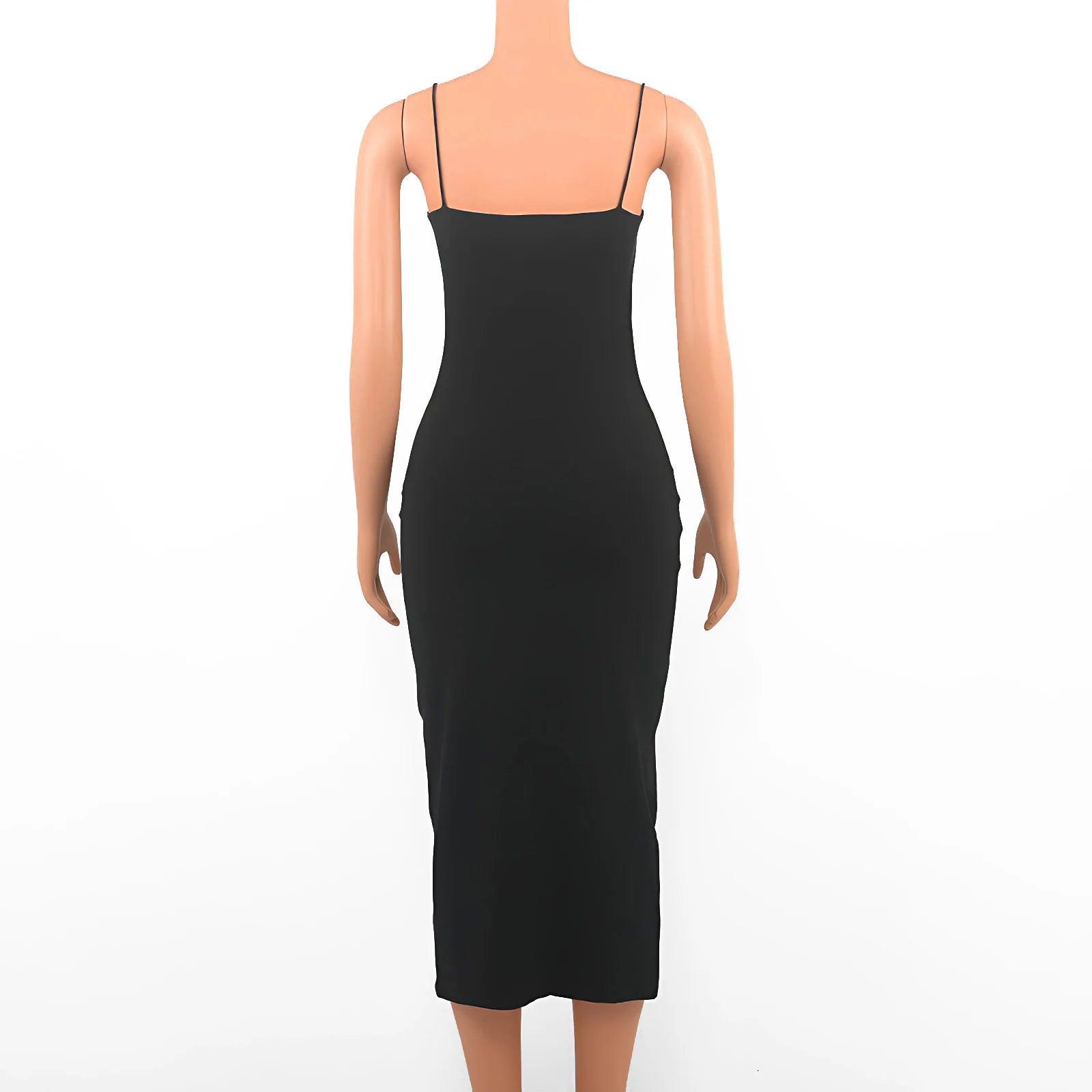 Flirty sleeveless backless spaghetti strap bodycon party dress - ARI