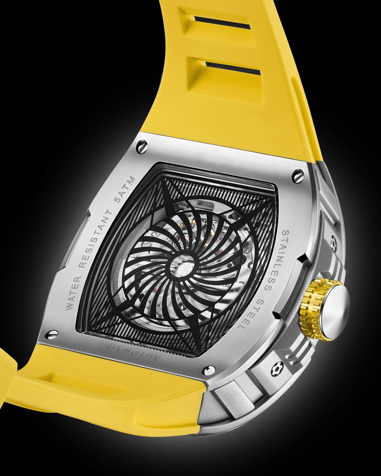 ARI AURUM automatic mechanical luxury stainless steel skeleton watch - ARI