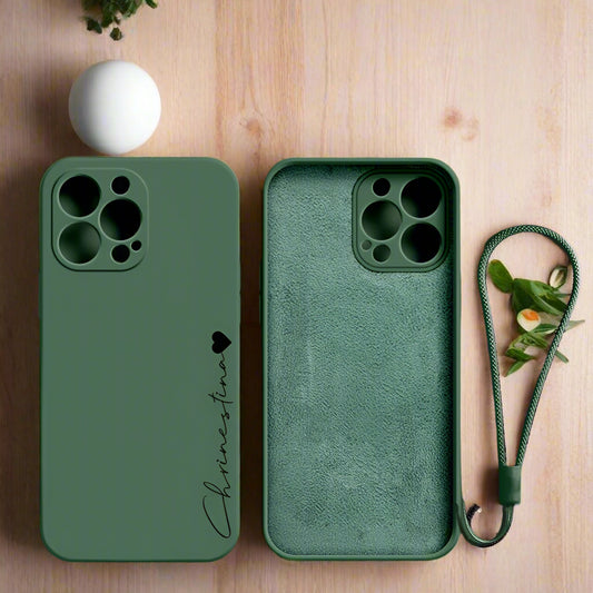 Your name case for iPhone soft liquid silicone shockproof diy cover,bn