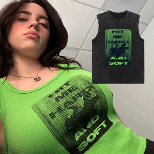 billie eilish Hit me hard and soft vest top oversized sleeveless