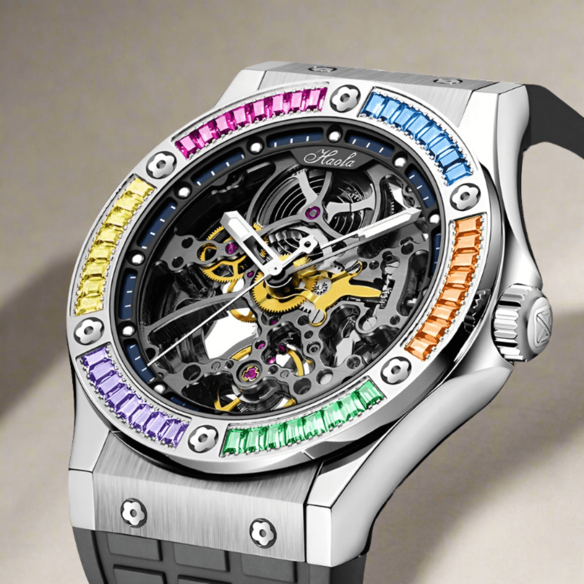 Haofa skeleton watch,Luxury automatic mechanical - ARI