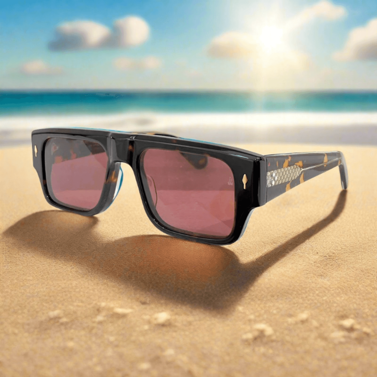 Limited JMM DEVOTO brand design square acetate - ARI